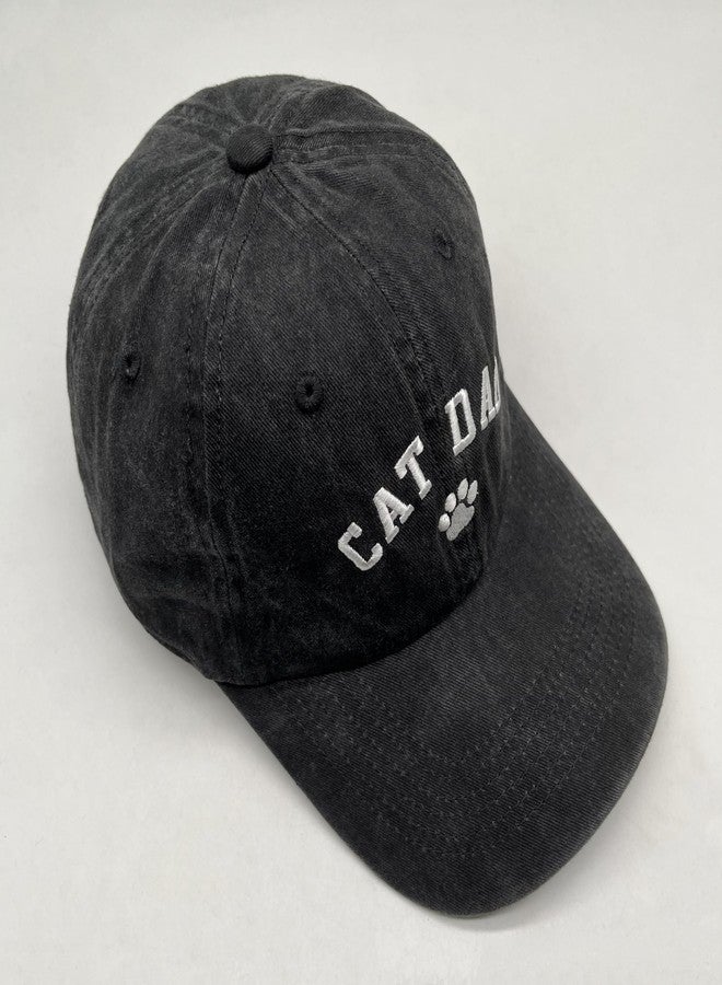 AIMASTZ Cat Dad Hat,Embroidered Adjustable Cotton Baseball Cap for Men,Gifts for Cat Lovers,Black - Image 5